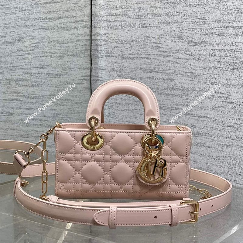 Dior Mini Lady D-Joy Bag in Cannage Lambskin Powder Pink 2025 M0636 (XXG-250929069)