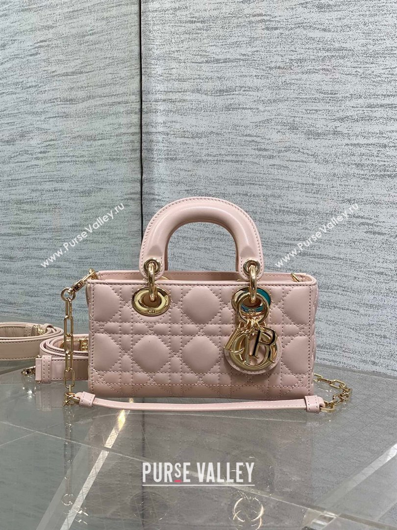 Dior Mini Lady D-Joy Bag in Cannage Lambskin Powder Pink 2025 M0636 (XXG-250929069)