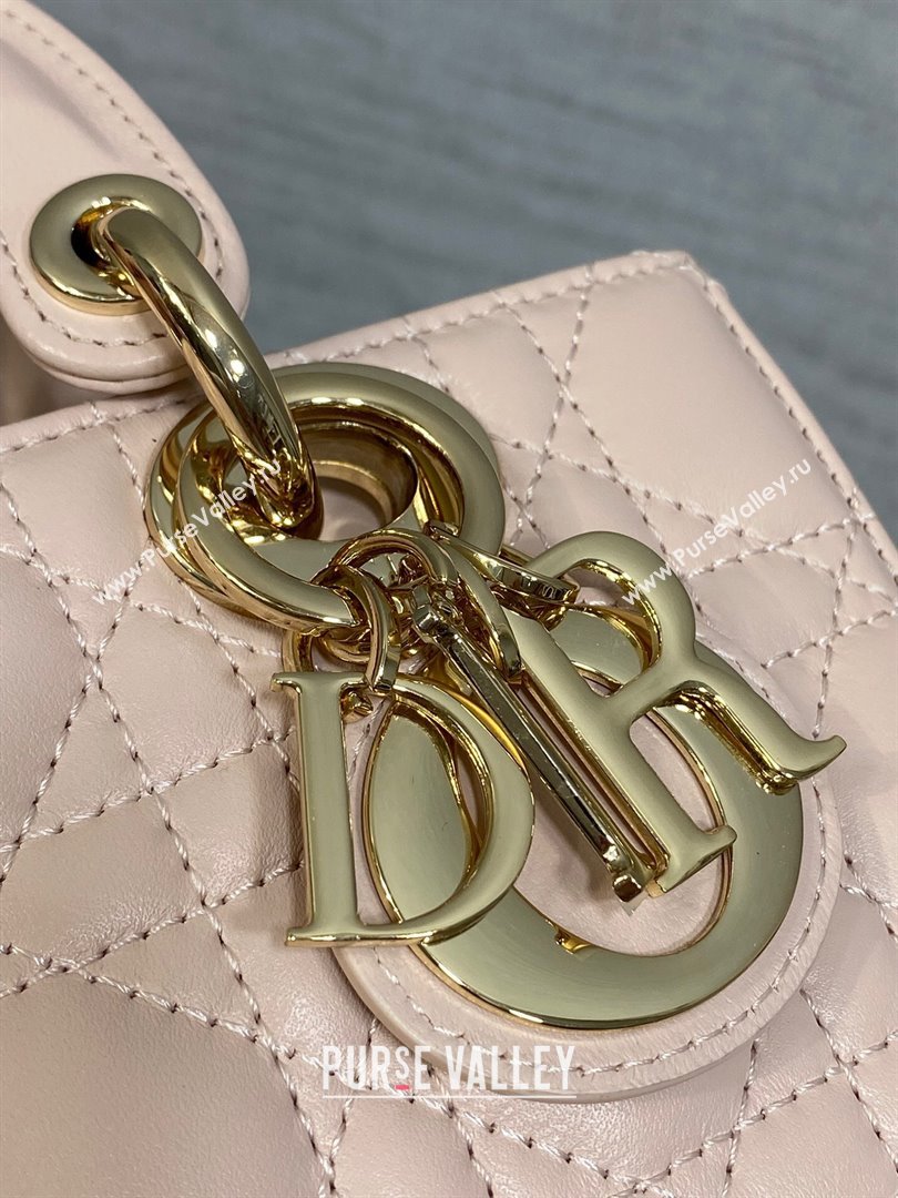 Dior Mini Lady D-Joy Bag in Cannage Lambskin Powder Pink 2025 M0636 (XXG-250929069)