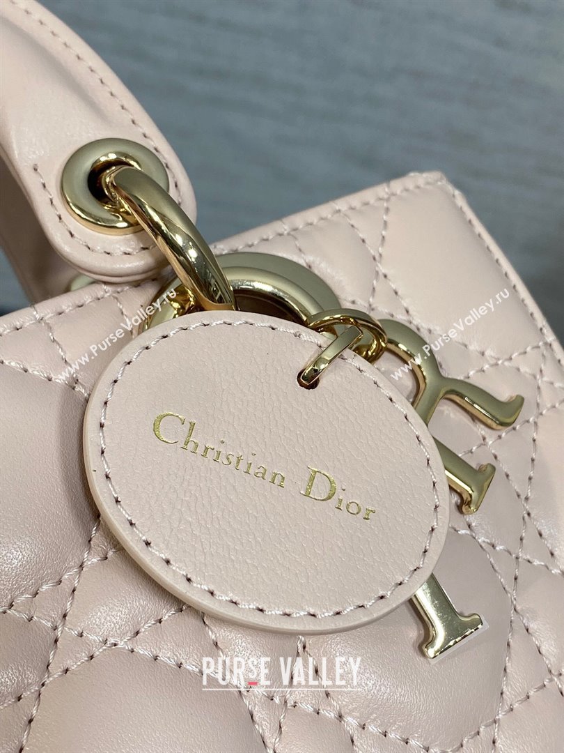 Dior Mini Lady D-Joy Bag in Cannage Lambskin Powder Pink 2025 M0636 (XXG-250929069)