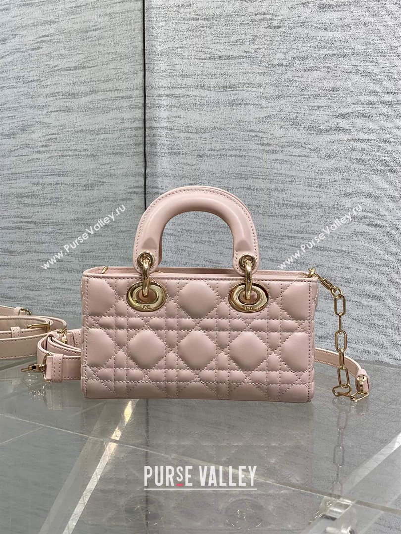 Dior Mini Lady D-Joy Bag in Cannage Lambskin Powder Pink 2025 M0636 (XXG-250929069)