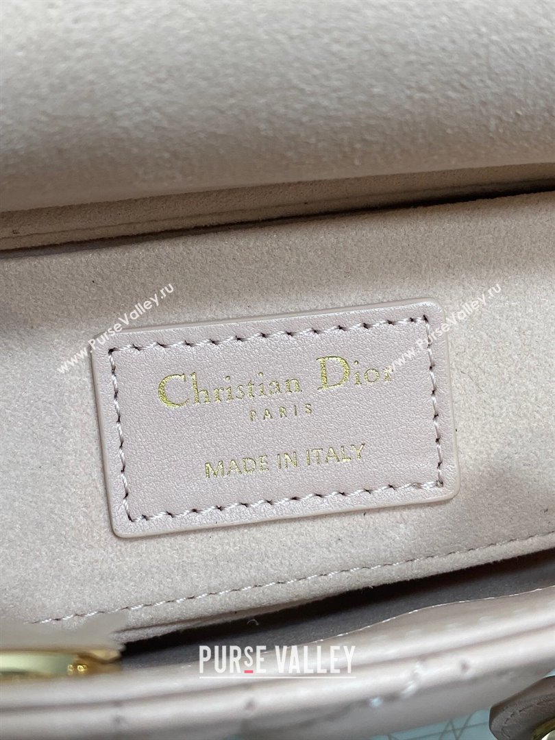 Dior Mini Lady D-Joy Bag in Cannage Lambskin Powder Pink 2025 M0636 (XXG-250929069)
