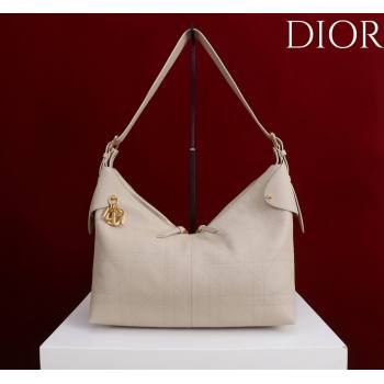 Dior Large Voyage Bag in Flat Macrocannage Grained Calfskin Leather Powder Beige 2025 2847 (XXG-250929126)