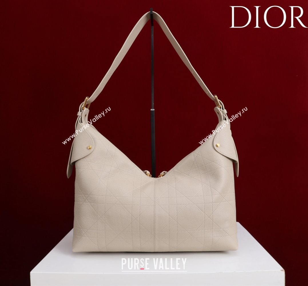 Dior Large Voyage Bag in Flat Macrocannage Grained Calfskin Leather Powder Beige 2025 2847 (XXG-250929126)