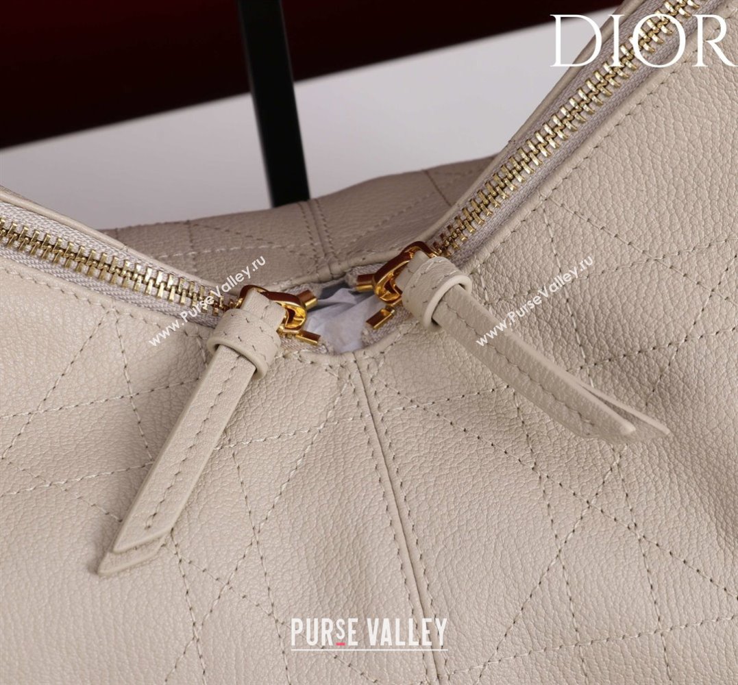 Dior Large Voyage Bag in Flat Macrocannage Grained Calfskin Leather Powder Beige 2025 2847 (XXG-250929126)