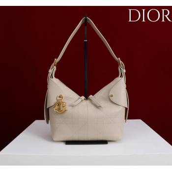 Dior Small Voyage Bag in Flat Macrocannage Grained Calfskin Leather Powder Beige 2025 2845 (XXG-250929120)