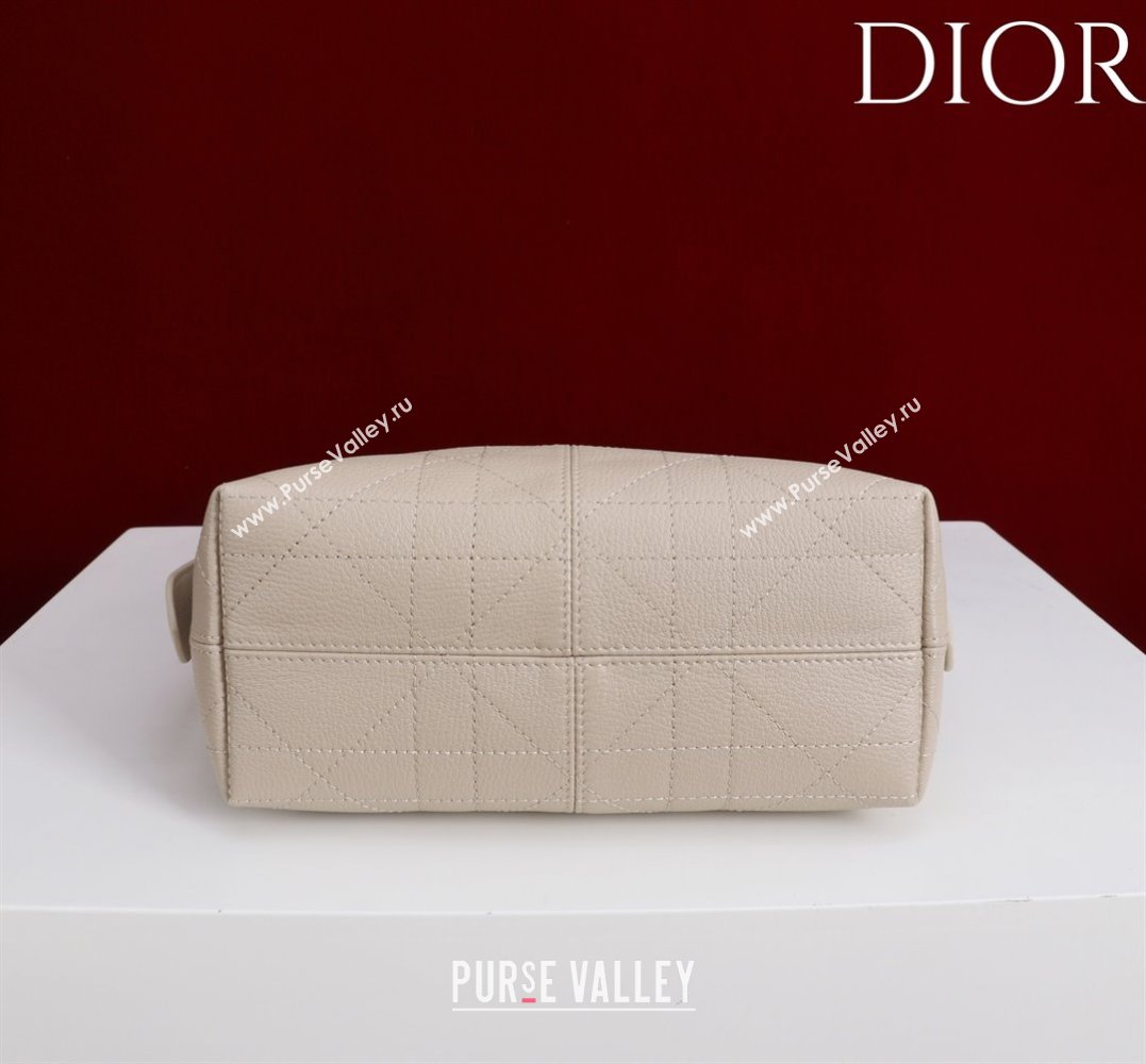 Dior Small Voyage Bag in Flat Macrocannage Grained Calfskin Leather Powder Beige 2025 2845 (XXG-250929120)