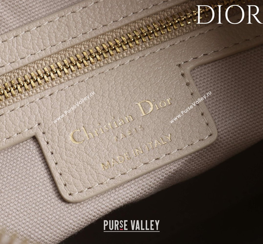 Dior Small Voyage Bag in Flat Macrocannage Grained Calfskin Leather Powder Beige 2025 2845 (XXG-250929120)