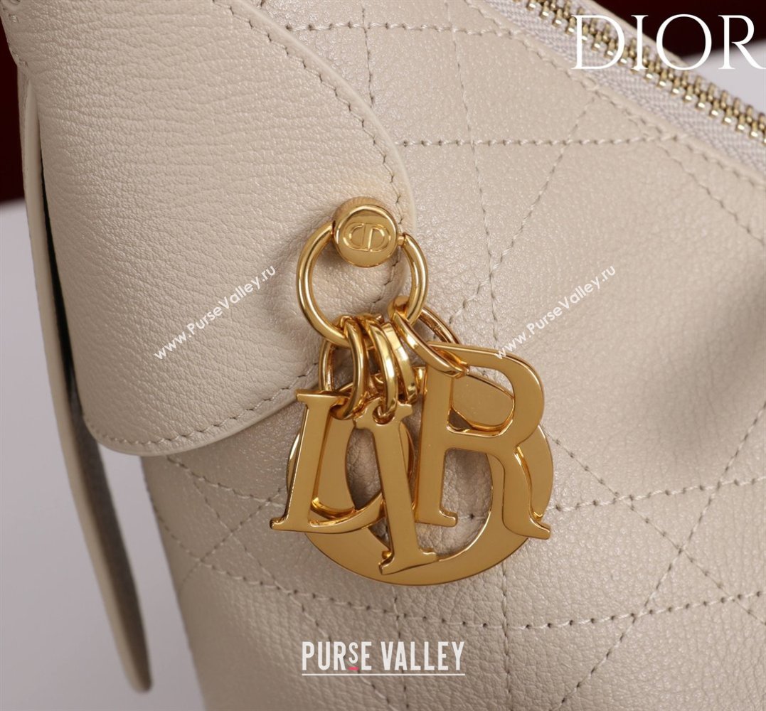 Dior Medium Voyage Bag in Flat Macrocannage Grained Calfskin Leather Powder Beige 2025 2846 (XXG-250929121)