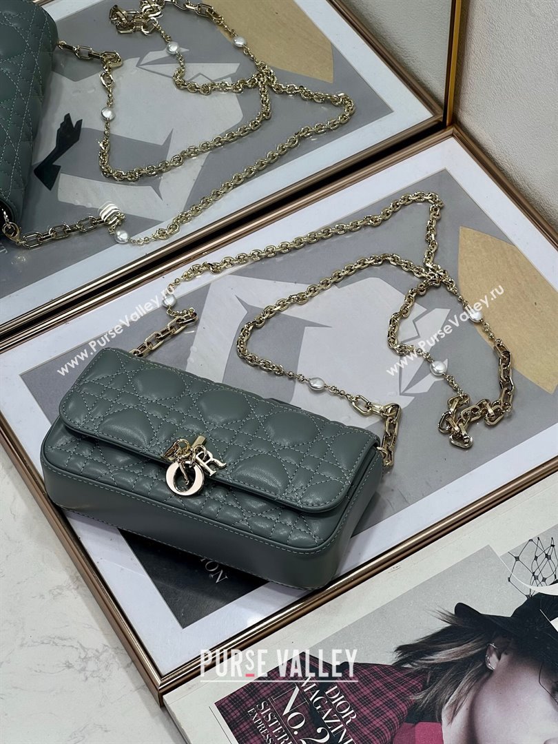 Dior My Dior - Dior Talk Phone Pouch in Cannage Lambskin Leather Slate Grey 2025 (XXG-250929144)