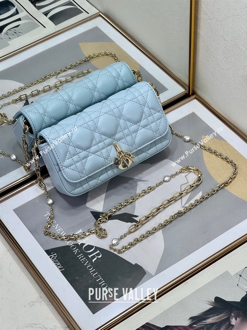 Dior My Dior - Dior Talk Phone Pouch in Cannage Lambskin Leather Space Blue 2025 (XXG-250929140)