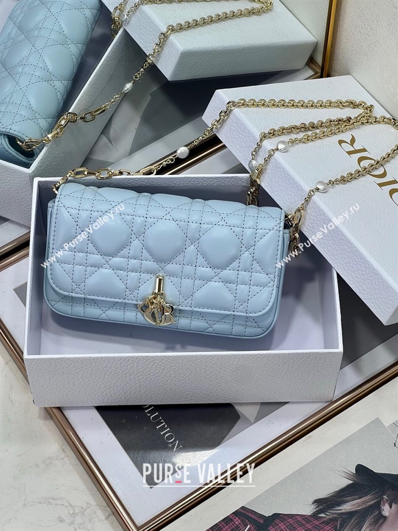 Dior My Dior - Dior Talk Phone Pouch in Cannage Lambskin Leather Space Blue 2025 (XXG-250929140)