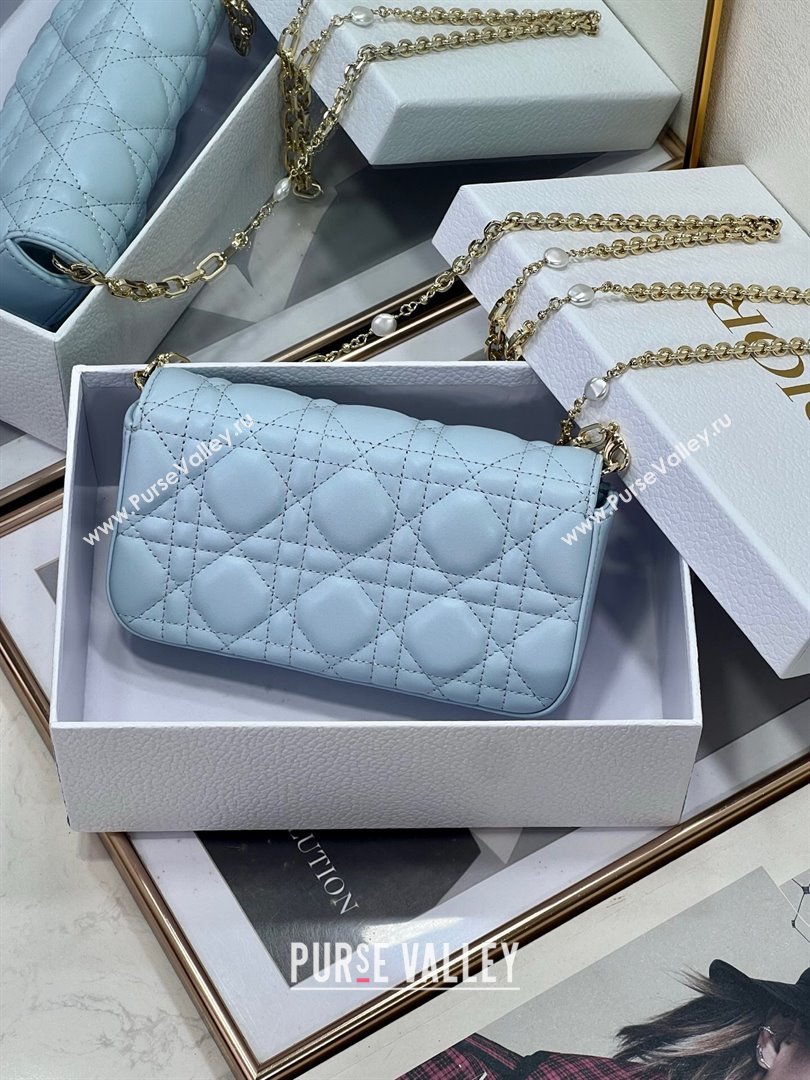 Dior My Dior - Dior Talk Phone Pouch in Cannage Lambskin Leather Space Blue 2025 (XXG-250929140)