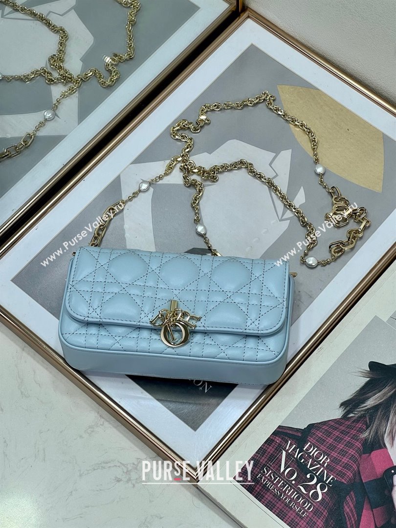 Dior My Dior - Dior Talk Phone Pouch in Cannage Lambskin Leather Space Blue 2025 (XXG-250929140)