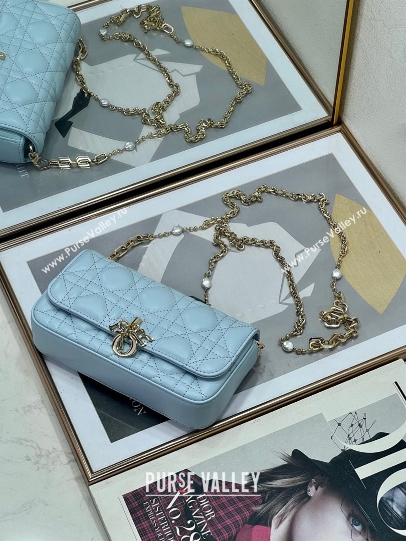 Dior My Dior - Dior Talk Phone Pouch in Cannage Lambskin Leather Space Blue 2025 (XXG-250929140)