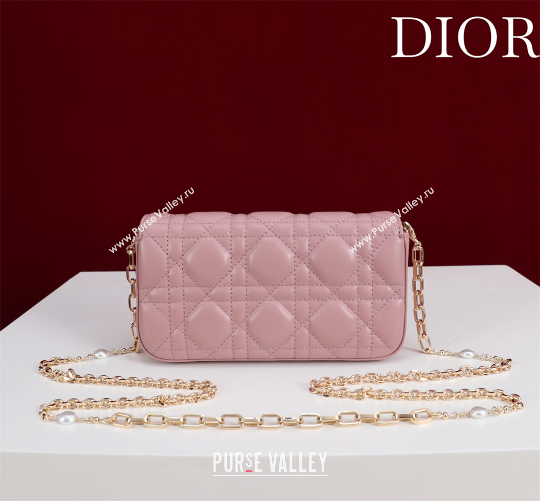 Dior My Dior - Dior Talk Phone Pouch in Cannage Lambskin Leather Blossom Pink 2025 (XXG-250929160)