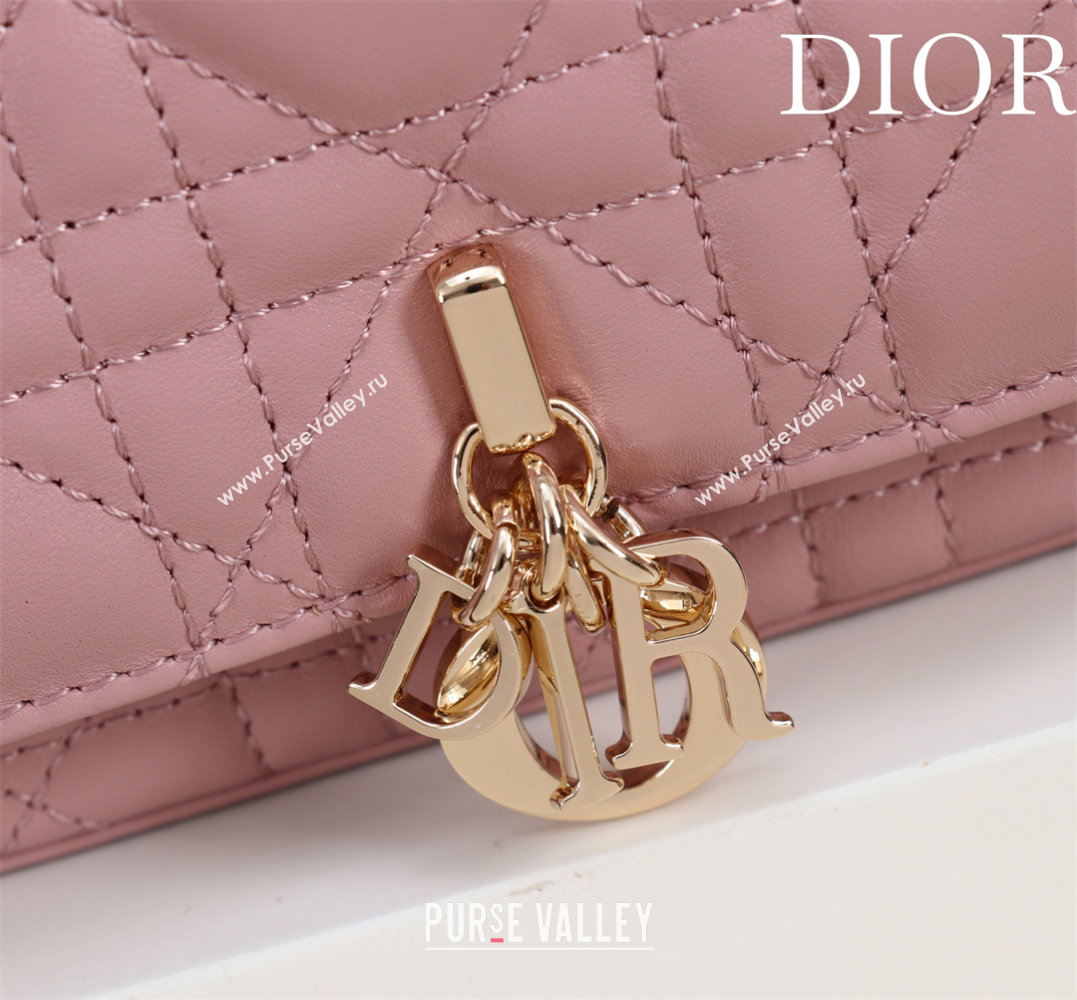 Dior My Dior - Dior Talk Phone Pouch in Cannage Lambskin Leather Blossom Pink 2025 (XXG-250929160)