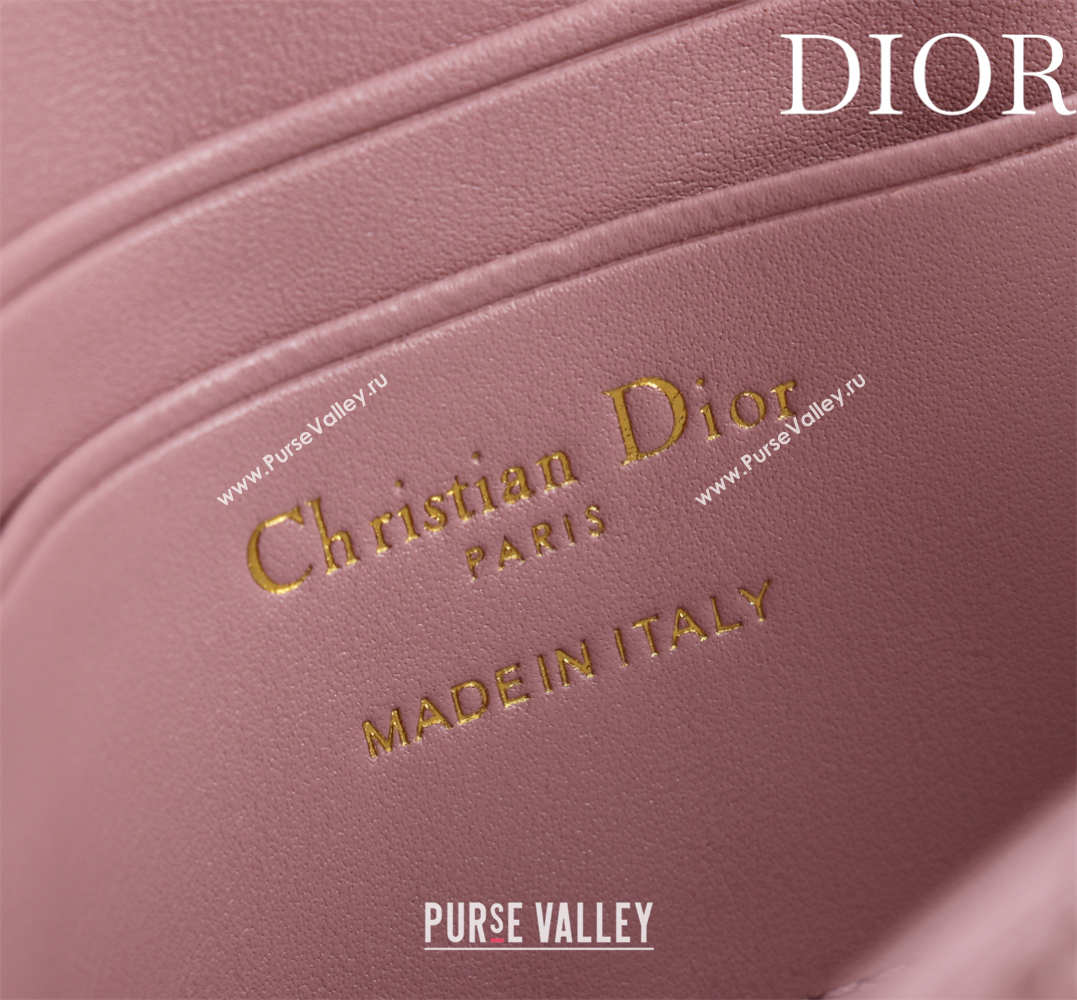 Dior My Dior - Dior Talk Phone Pouch in Cannage Lambskin Leather Blossom Pink 2025 (XXG-250929160)