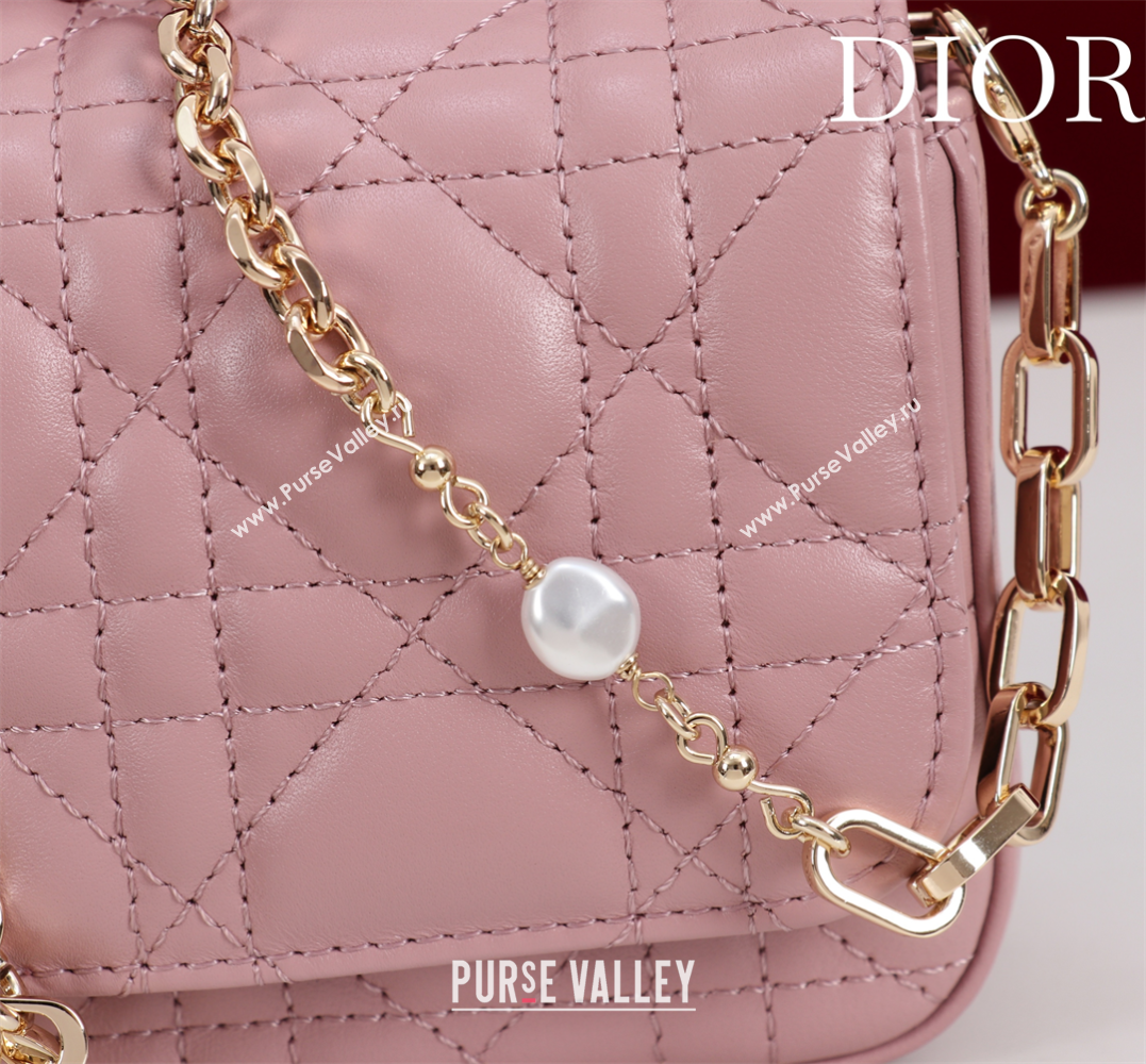 Dior My Dior - Dior Talk Phone Pouch in Cannage Lambskin Leather Blossom Pink 2025 (XXG-250929160)