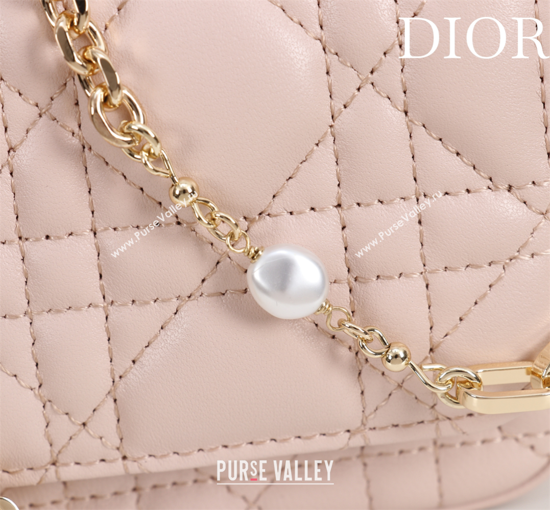 Dior My Dior - Dior Talk Phone Pouch in Cannage Lambskin Leather Light Pink 2025 (XXG-250929162)