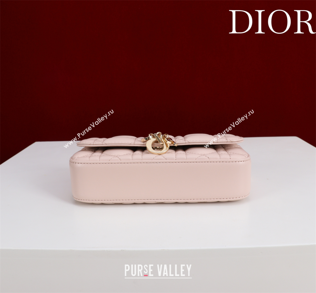 Dior My Dior - Dior Talk Phone Pouch in Cannage Lambskin Leather Light Pink 2025 (XXG-250929162)