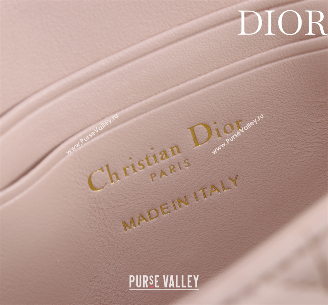 Dior My Dior - Dior Talk Phone Pouch in Cannage Lambskin Leather Light Pink 2025 (XXG-250929162)