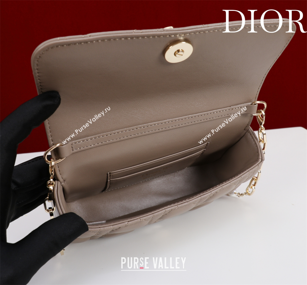 Dior My Dior - Dior Talk Phone Pouch in Cannage Lambskin Leather Taupe 2025 (XXG-250929163)
