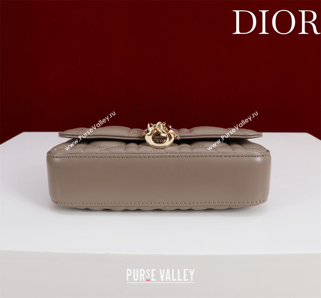 Dior My Dior - Dior Talk Phone Pouch in Cannage Lambskin Leather Taupe 2025 (XXG-250929163)