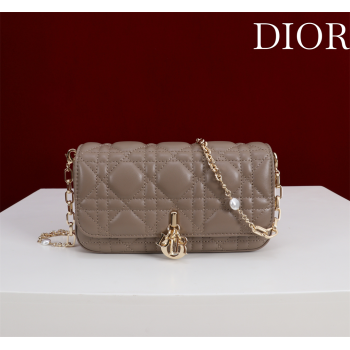 Dior My Dior - Dior Talk Phone Pouch in Cannage Lambskin Leather Taupe 2025 (XXG-250929163)