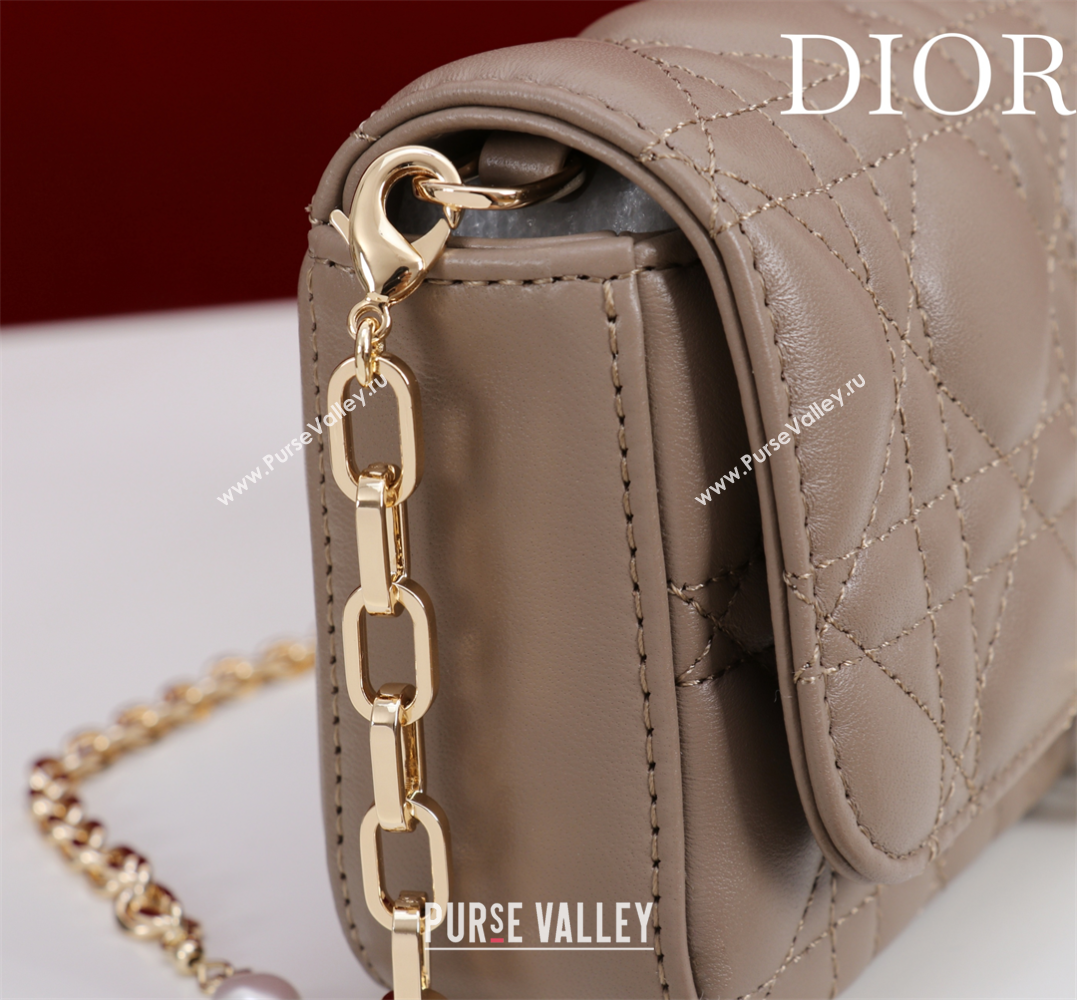Dior My Dior - Dior Talk Phone Pouch in Cannage Lambskin Leather Taupe 2025 (XXG-250929163)