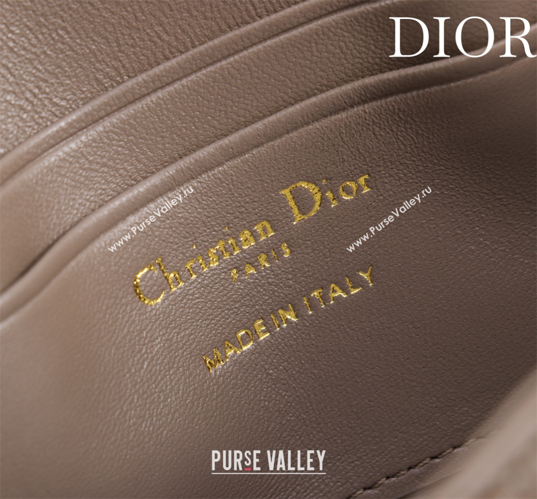 Dior My Dior - Dior Talk Phone Pouch in Cannage Lambskin Leather Taupe 2025 (XXG-250929163)