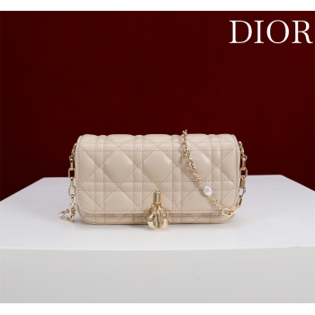 Dior My Dior - Dior Talk Phone Pouch in Cannage Lambskin Leather Nude 2025 (XXG-250929149)