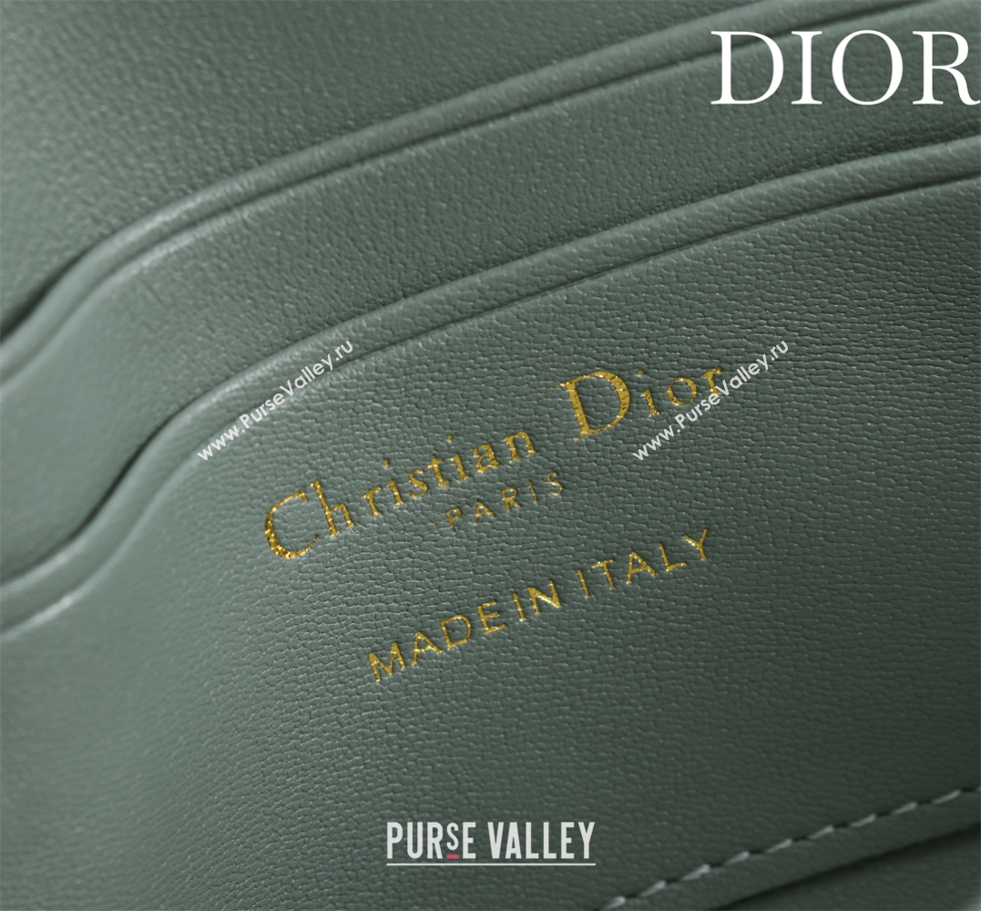 Dior My Dior - Dior Talk Phone Pouch in Cannage Lambskin Leather Dusty Green 2025 (XXG-250929151)