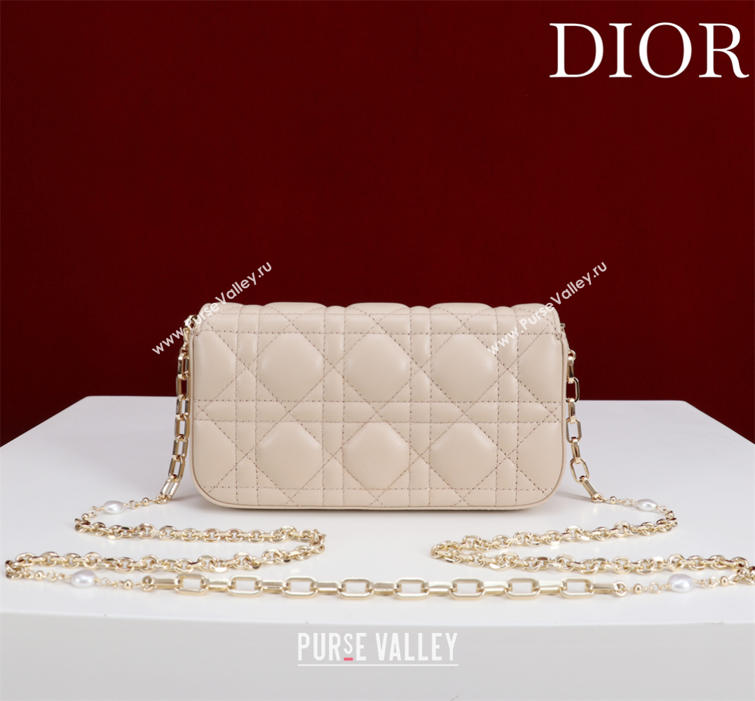 Dior My Dior - Dior Talk Phone Pouch in Cannage Lambskin Leather Nude 2025 (XXG-250929149)