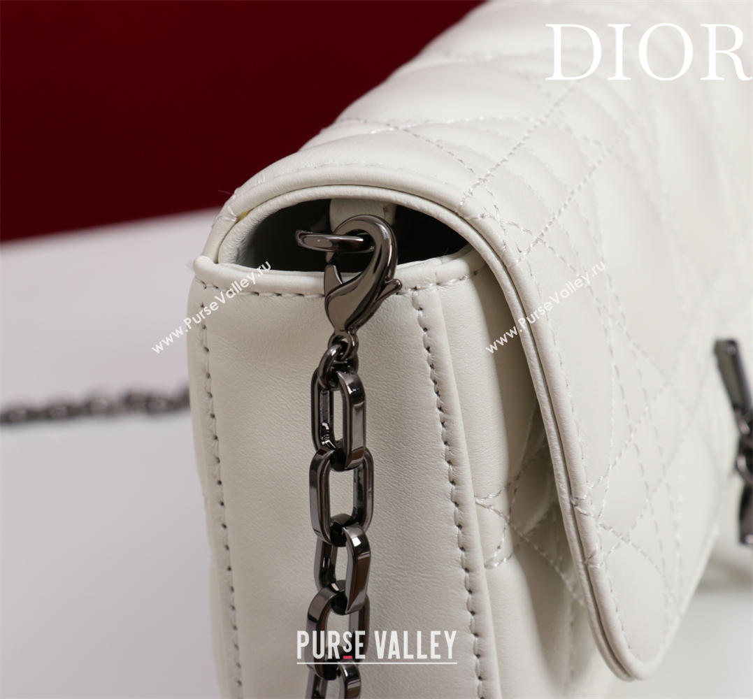 Dior My Dior - Dior Talk Phone Pouch in Cannage Lambskin White/Black 2025 (XXG-250929153)