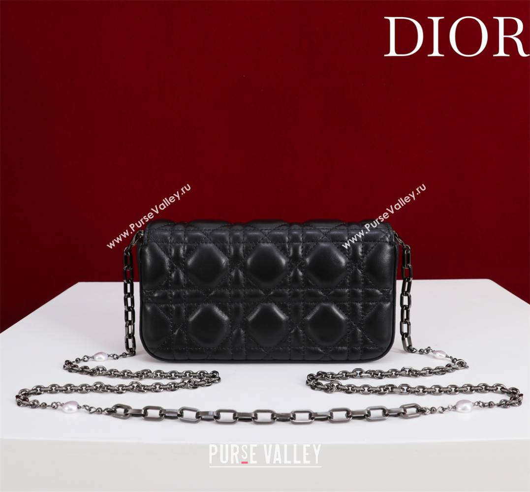 Dior My Dior - Dior Talk Phone Pouch in Cannage Lambskin Leather All Black 2025 (XXG-250929155)