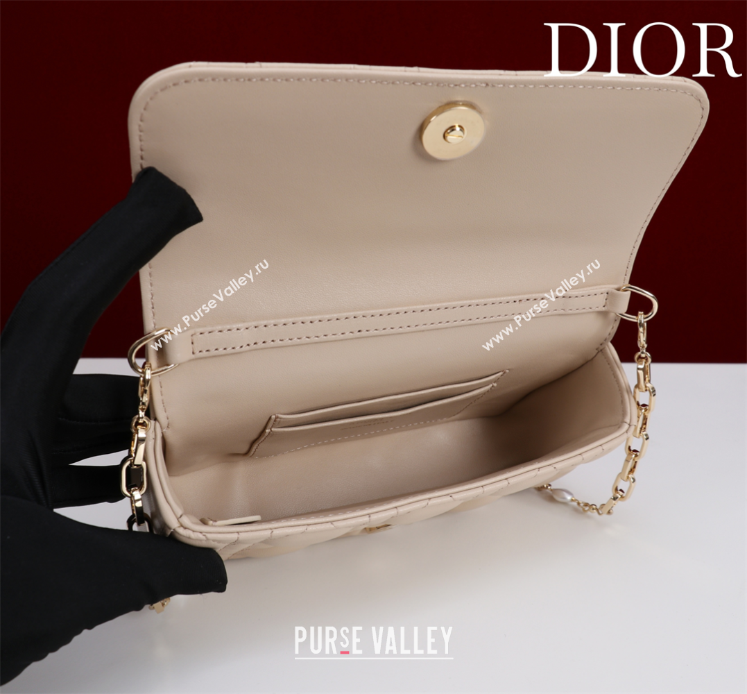 Dior My Dior - Dior Talk Phone Pouch in Cannage Lambskin Leather Nude 2025 (XXG-250929149)
