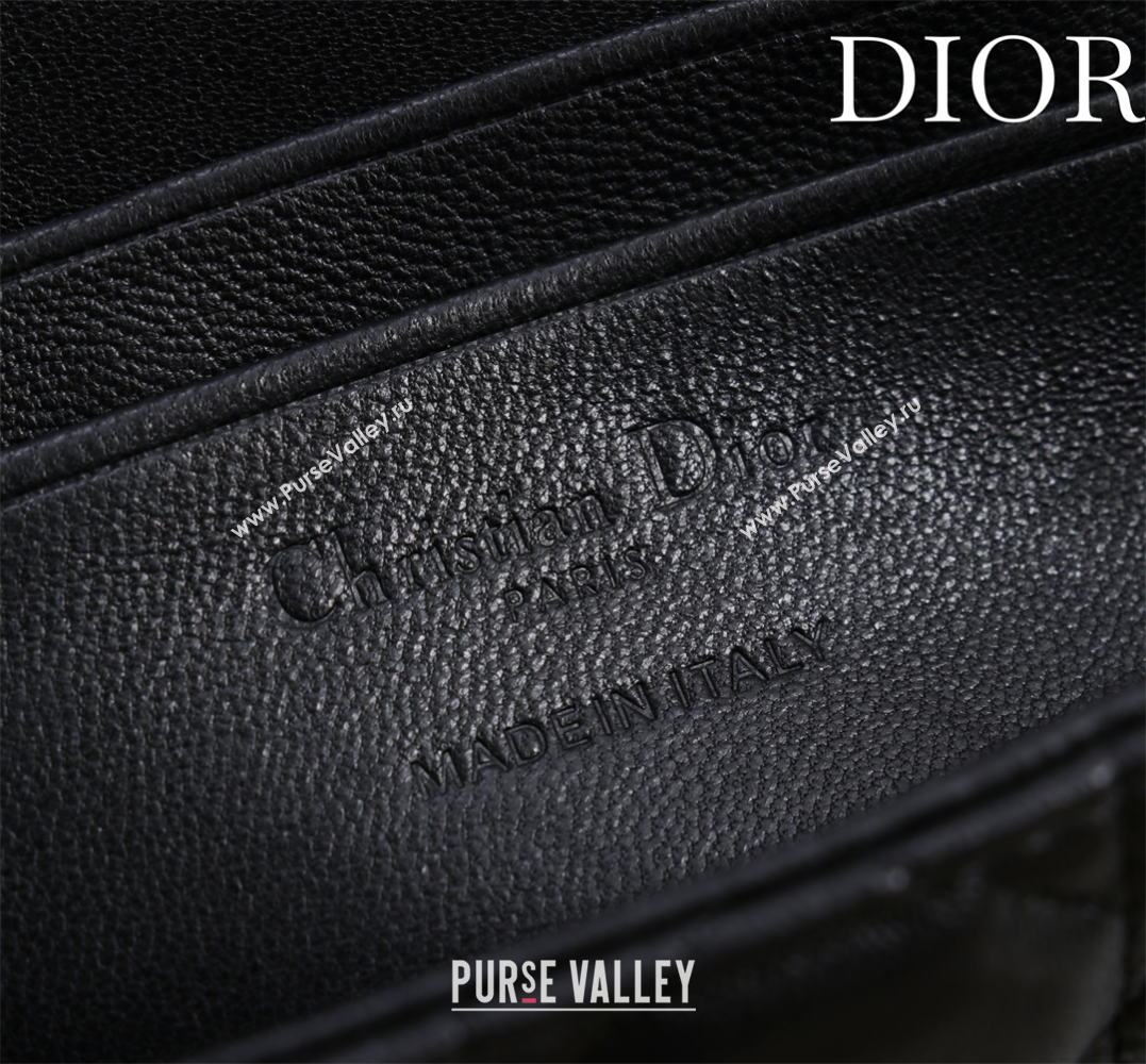 Dior My Dior - Dior Talk Phone Pouch in Cannage Lambskin Leather All Black 2025 (XXG-250929155)