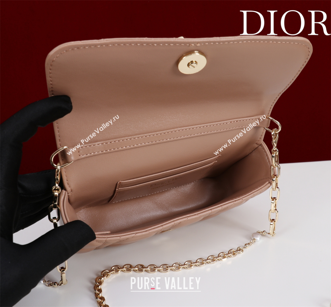 Dior My Dior - Dior Talk Phone Pouch in Cannage Lambskin Leather Rose Beige 2025 (XXG-250929156)