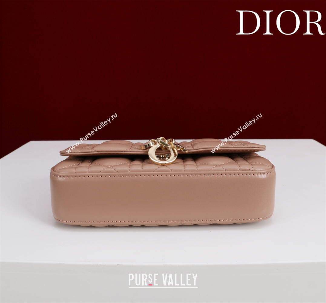 Dior My Dior - Dior Talk Phone Pouch in Cannage Lambskin Leather Rose Beige 2025 (XXG-250929156)