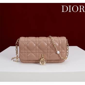 Dior My Dior - Dior Talk Phone Pouch in Cannage Lambskin Leather Rose Beige 2025 (XXG-250929156)