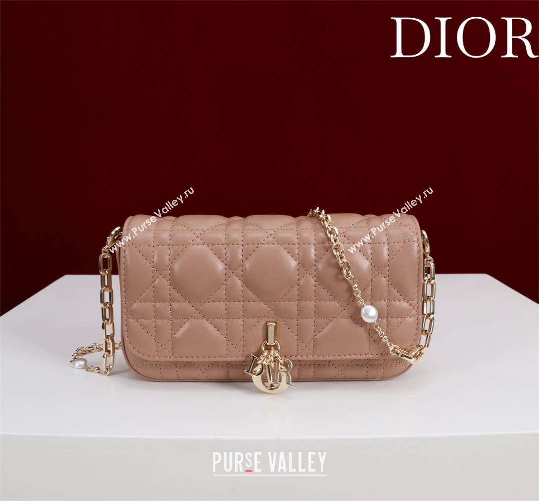Dior My Dior - Dior Talk Phone Pouch in Cannage Lambskin Leather Rose Beige 2025 (XXG-250929156)