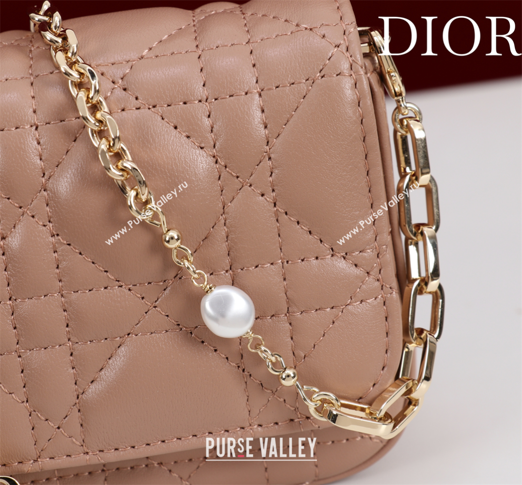 Dior My Dior - Dior Talk Phone Pouch in Cannage Lambskin Leather Rose Beige 2025 (XXG-250929156)