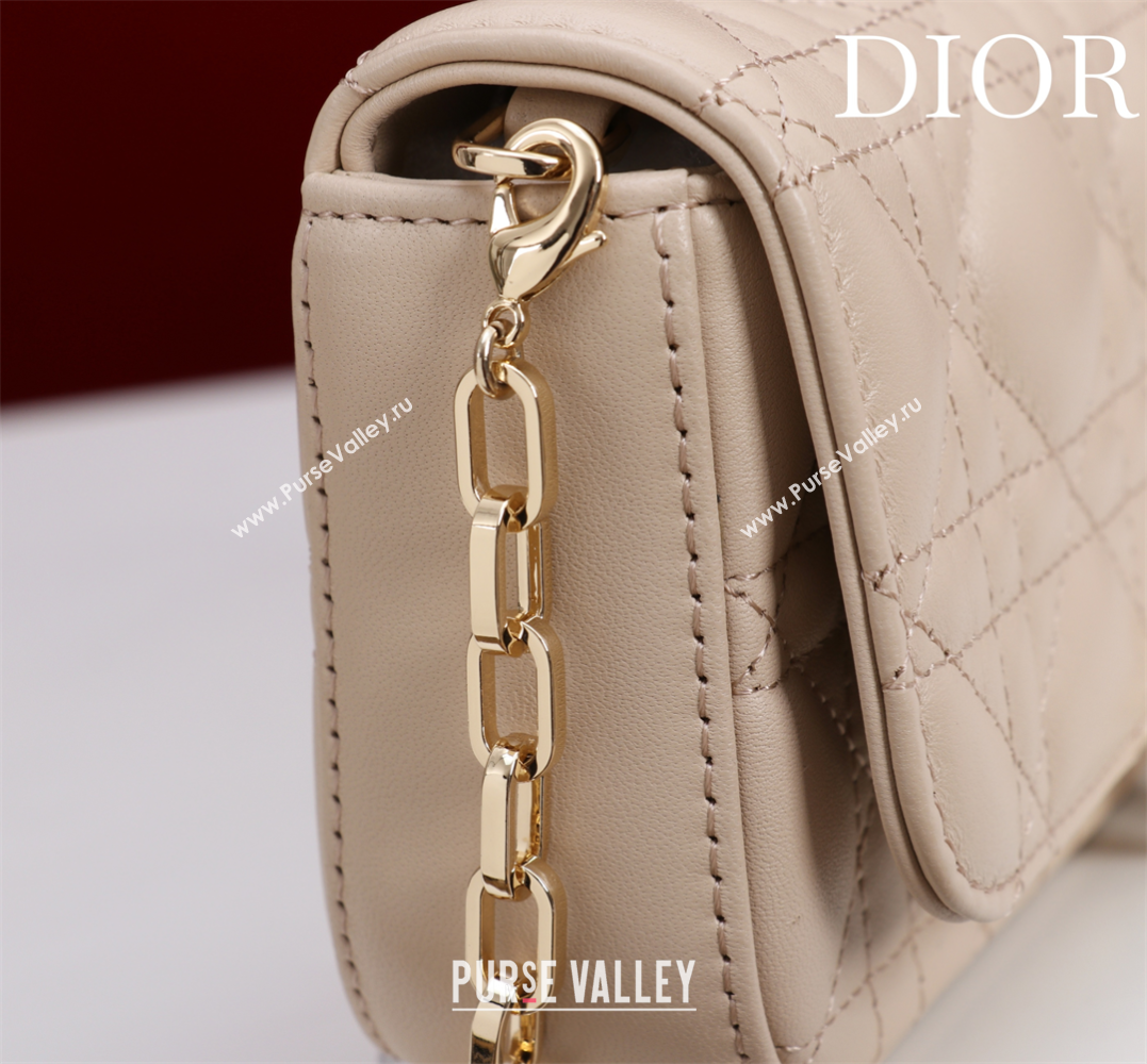 Dior My Dior - Dior Talk Phone Pouch in Cannage Lambskin Leather Nude 2025 (XXG-250929149)
