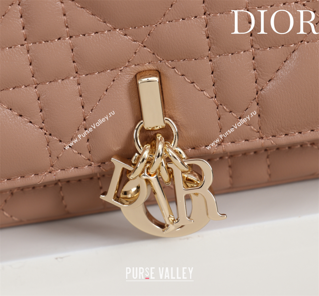 Dior My Dior - Dior Talk Phone Pouch in Cannage Lambskin Leather Rose Beige 2025 (XXG-250929156)