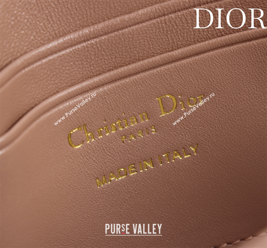 Dior My Dior - Dior Talk Phone Pouch in Cannage Lambskin Leather Rose Beige 2025 (XXG-250929156)