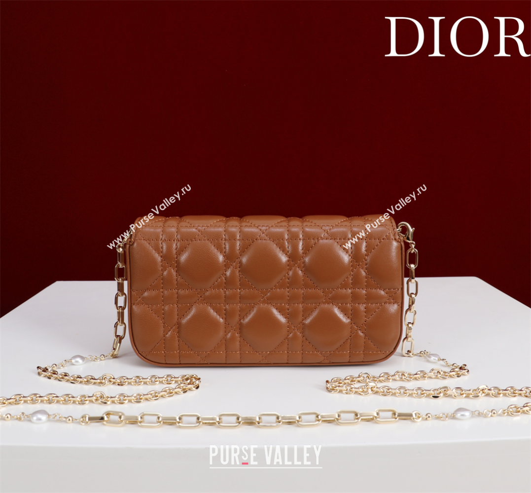 Dior My Dior - Dior Talk Phone Pouch in Cannage Lambskin Leather Brown 2025 (XXG-250929157)