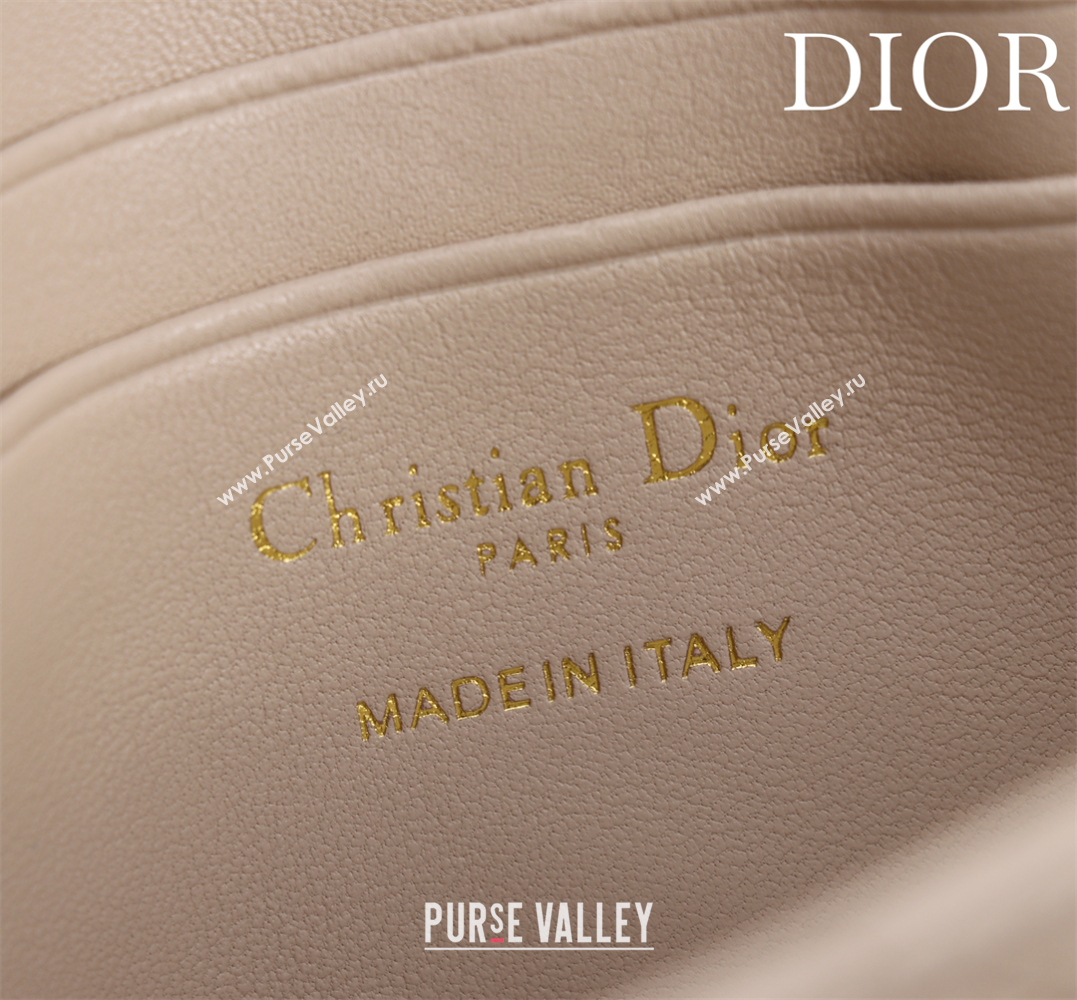 Dior My Dior - Dior Talk Phone Pouch in Cannage Lambskin Leather Nude 2025 (XXG-250929149)