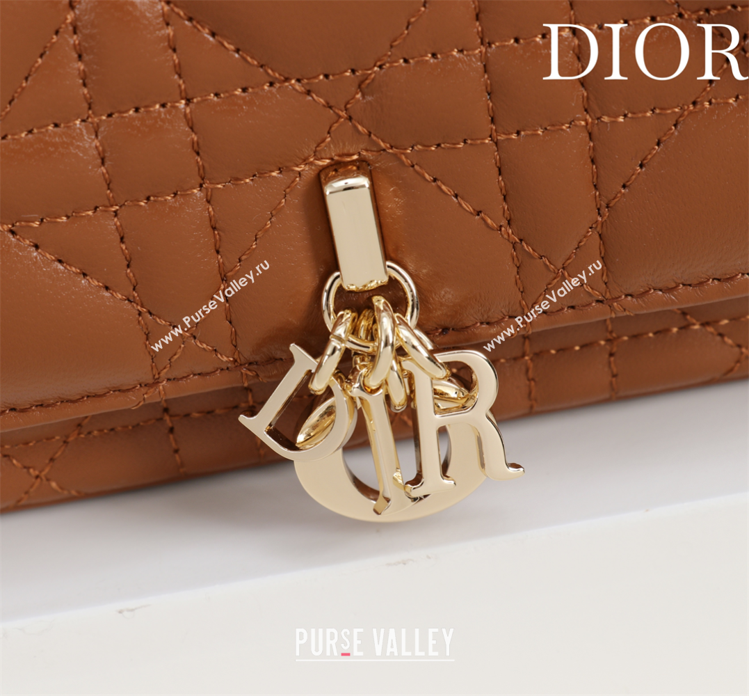 Dior My Dior - Dior Talk Phone Pouch in Cannage Lambskin Leather Brown 2025 (XXG-250929157)