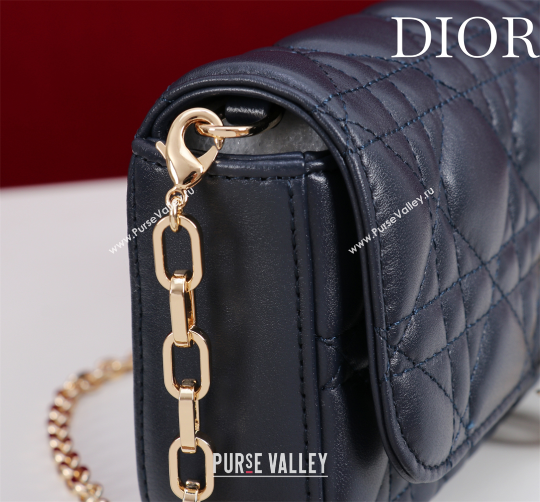 Dior My Dior - Dior Talk Phone Pouch in Cannage Lambskin Leather Dark Blue 2025 (XXG-250929159)